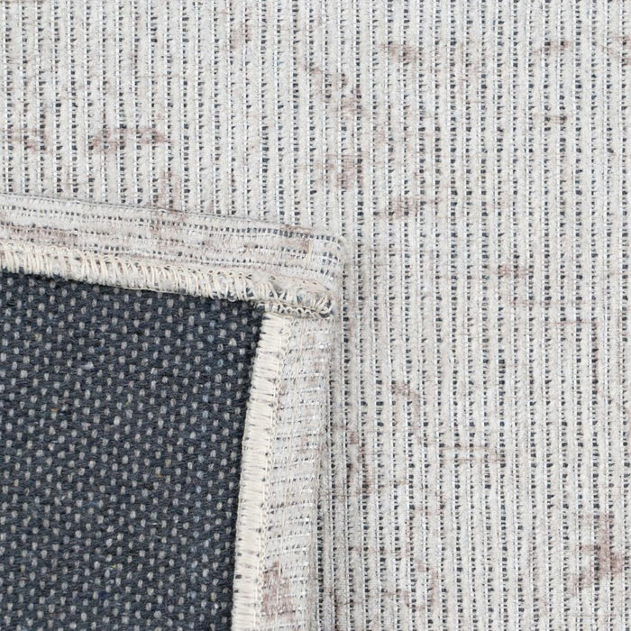 Alfombra 80 x 150 cm Poliéster Algodón Taupé