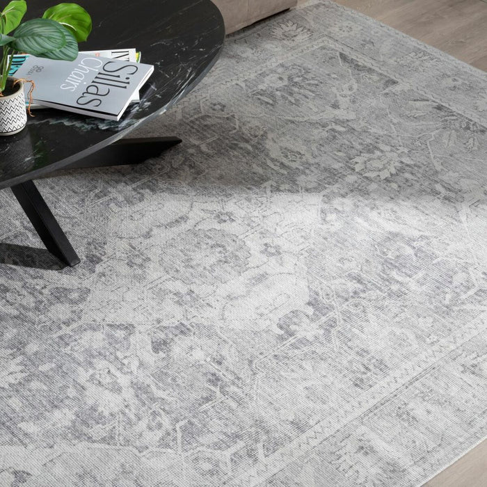 Alfombra Gris Algodón 160 x 230 cm