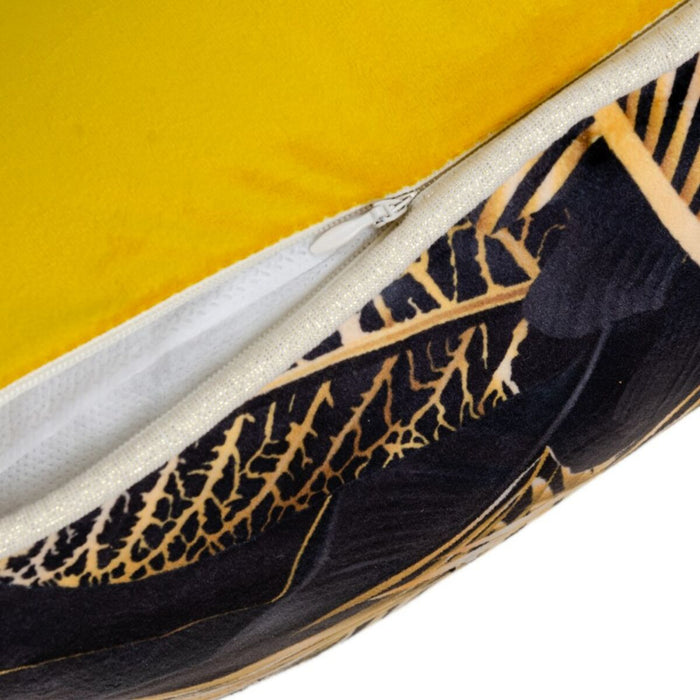 Cojín Negro Dorado Poliéster 45 x 45 cm