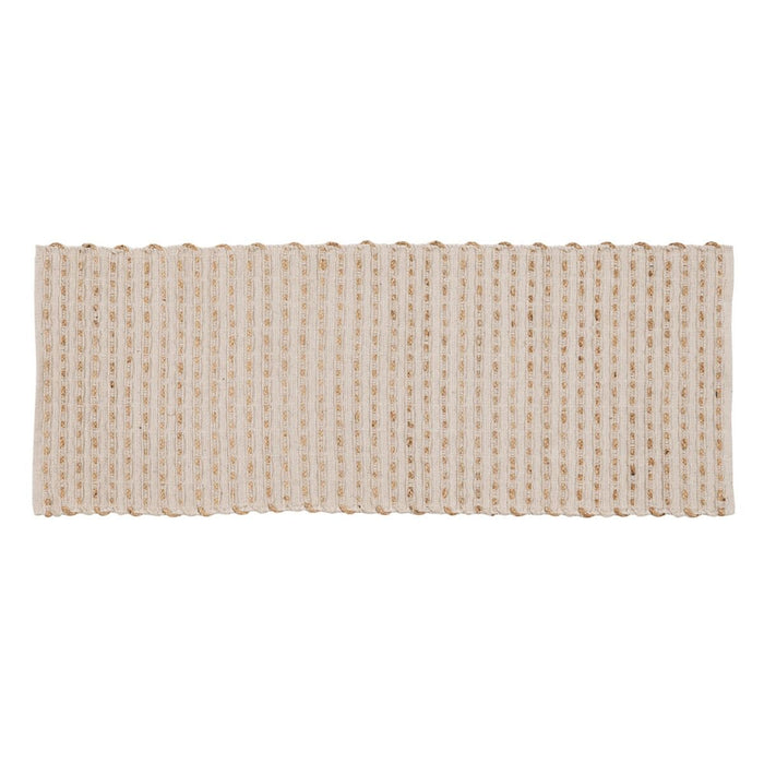 Alfombra Blanco Natural 70 % algodón 30 % Yute 170 x 70 cm