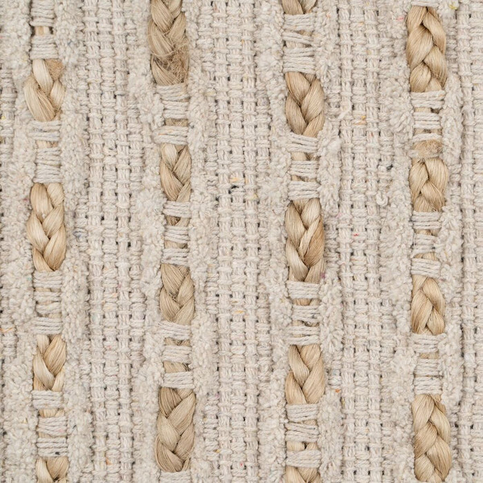 Alfombra Blanco Natural 70 % algodón 30 % Yute 170 x 70 cm