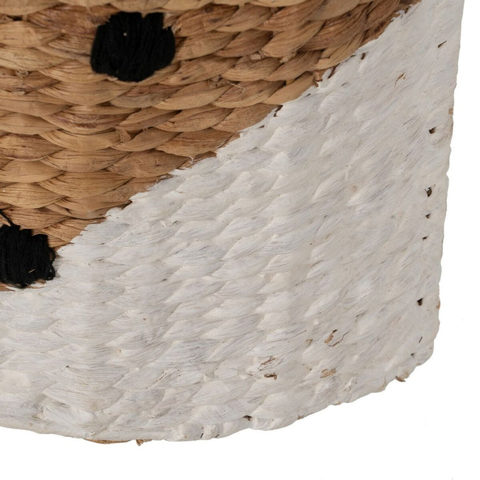 Zorro Basket White Black Beige Natural fiber 30 x 11 x 33 cm