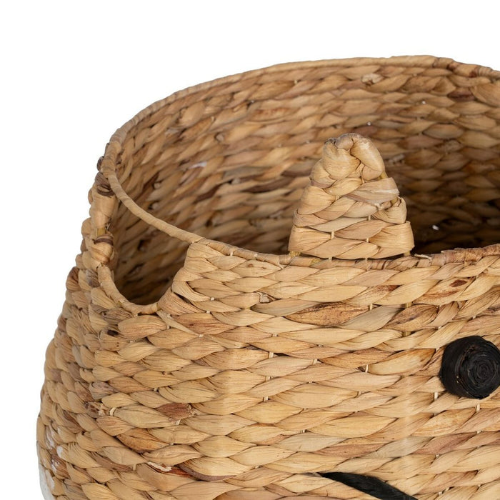 Cat Basket White Black Beige Natural fiber 41 x 41 x 38 cm
