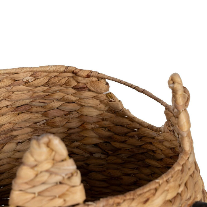 Cat Basket White Black Beige Natural fiber 41 x 41 x 38 cm