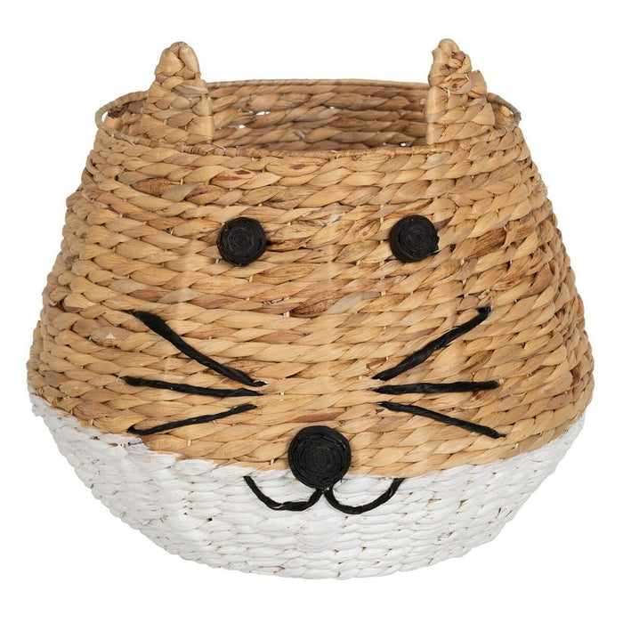 Cat Basket White Black Beige Natural fiber 41 x 41 x 38 cm