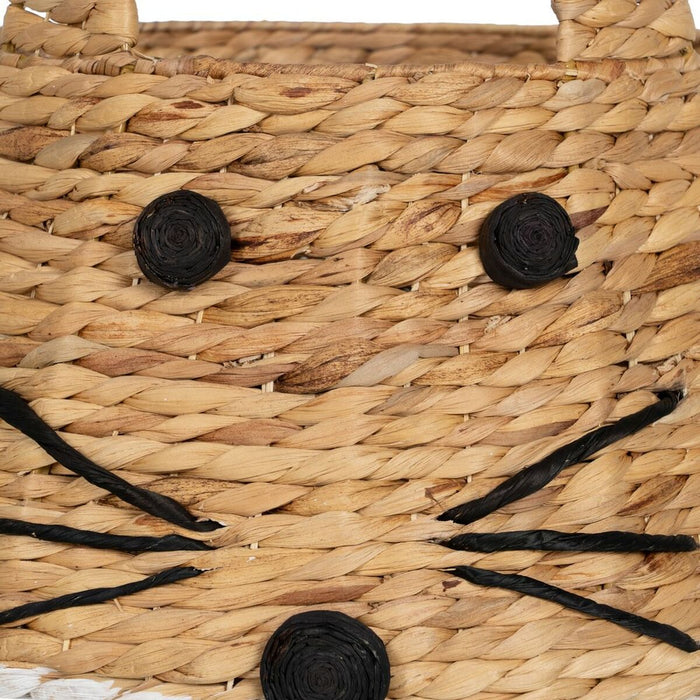 Cat Basket White Black Beige Natural fiber 41 x 41 x 38 cm