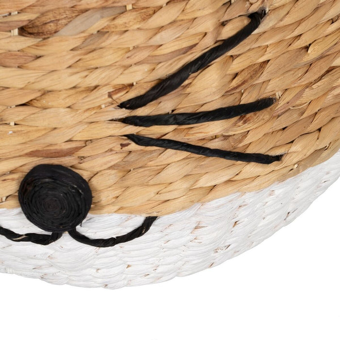 Cat Basket White Black Beige Natural fiber 41 x 41 x 38 cm