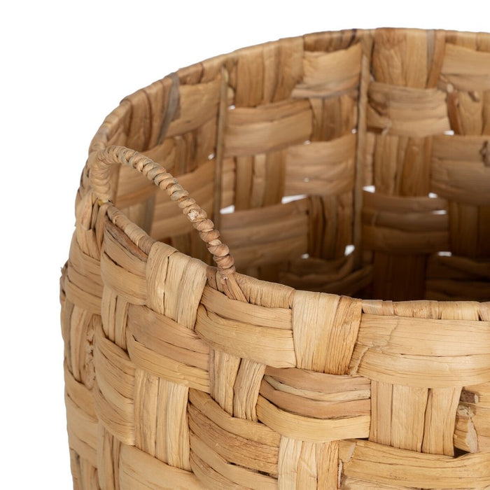 Beige Natural Fiber Basket Set 37 x 37 x 40 cm (3 Units)