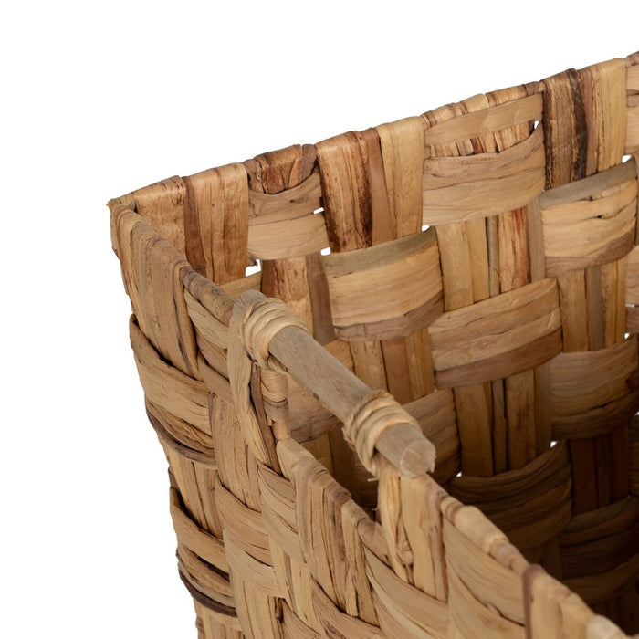 Beige Natural Fiber Basket Set 40 x 40 x 35 cm (3 Units)