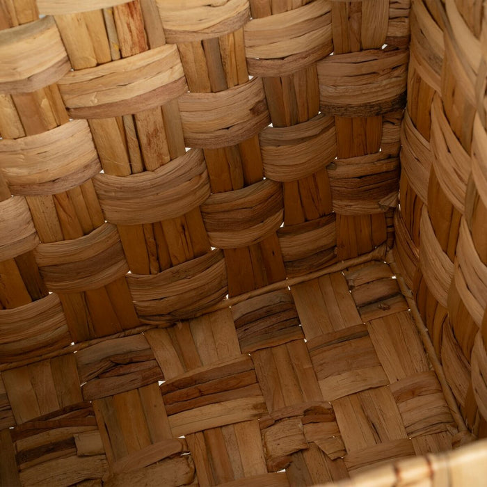 Beige Natural Fiber Basket Set 40 x 40 x 35 cm (3 Units)