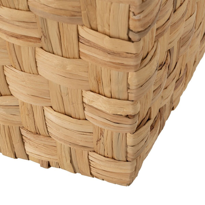 Beige Natural Fiber Basket Set 40 x 40 x 35 cm (3 Units)