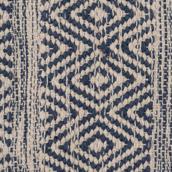 Blue White Rug 70% Cotton 30% Polyester 160 x 230 cm