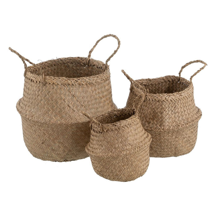Natural Fiber Basket Set 30 x 30 x 38 cm (3 Pieces)