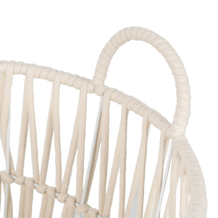 White Rope Basket Set 38 x 38 x 32 cm (3 Pieces)