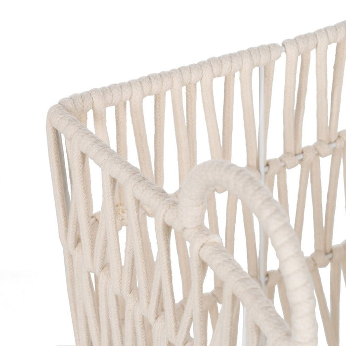 White Rope Basket Set 45 x 35 x 36 cm (3 Pieces)