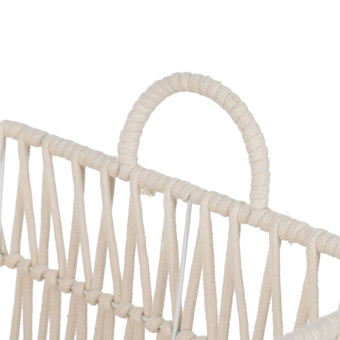 White Rope Basket Set 45 x 35 x 36 cm (3 Pieces)