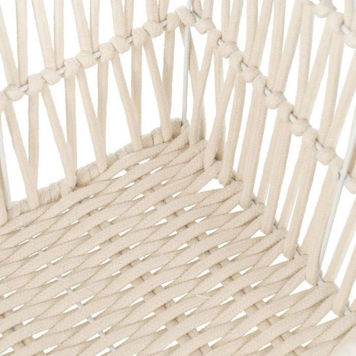 White Rope Basket Set 45 x 35 x 36 cm (3 Pieces)