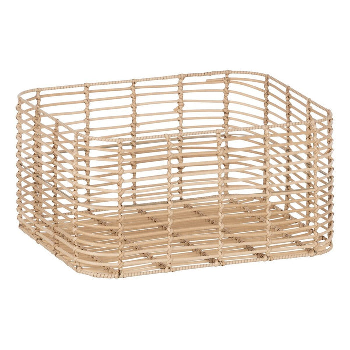 Set of Natural Resin Baskets 46 x 35 x 23 cm (4 Units)