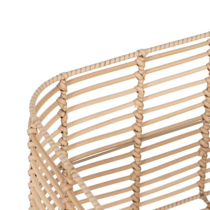 Set of Natural Resin Baskets 46 x 35 x 23 cm (4 Units)