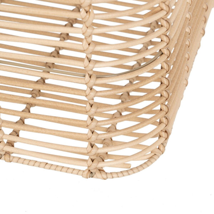 Set of Natural Resin Baskets 46 x 35 x 23 cm (4 Units)