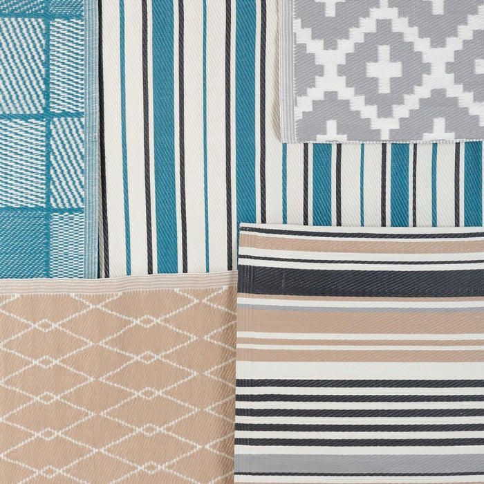 Alfombra de Exterior Paros 160 x 230 x 0,5 cm Gris Polipropileno