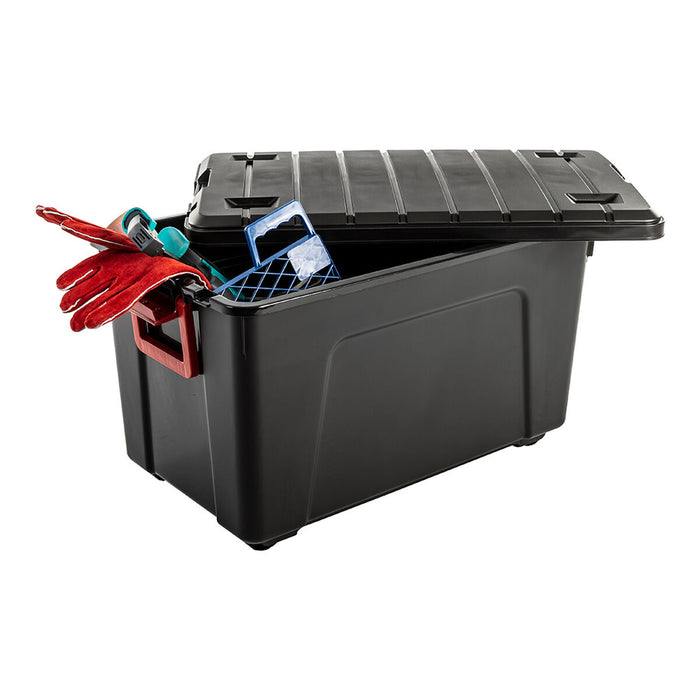 Iris Explorer Multipurpose Box Black With wheels With handles Polypropylene 110L (44.5 x 75 x 44.5 cm)