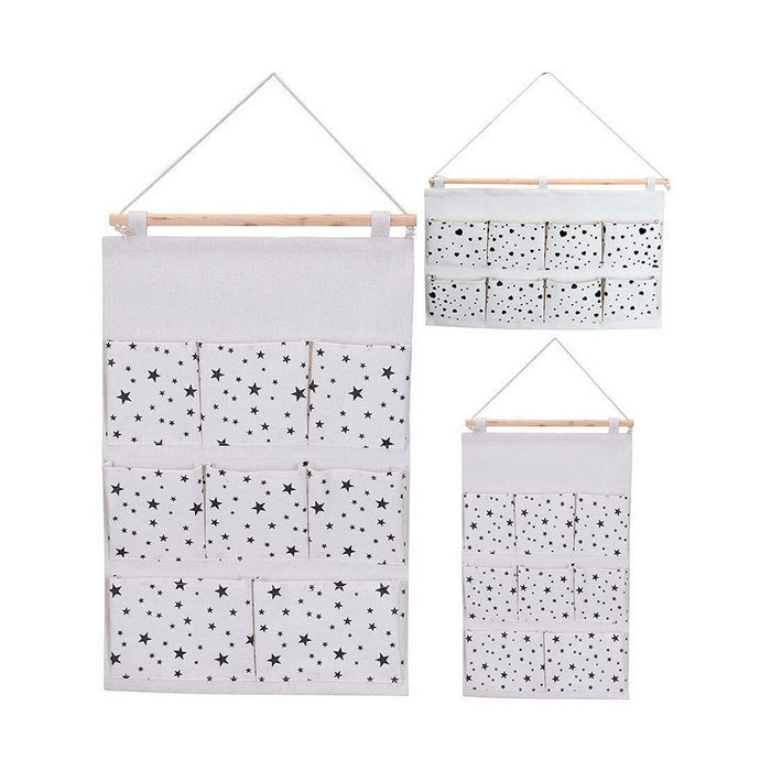 H&amp;S Hanging Fabric Organizer 8 compartments 53 x 35 x 5 cm Gray