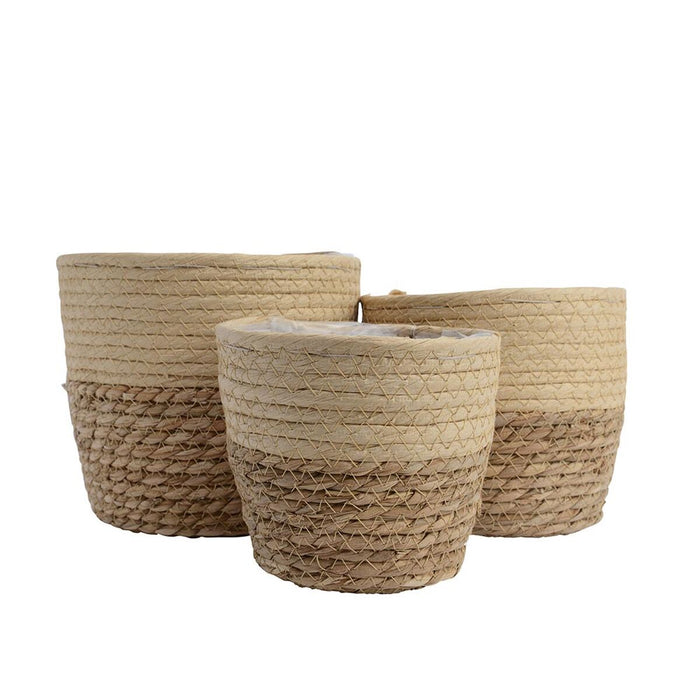 Decoris Jute Basket Set (20 x 20 x 17 cm) (3 Units)