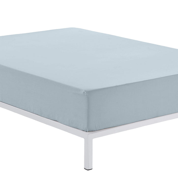 Alexandra House Living Fitted Sheet Light Blue 150 x 190/200 cm