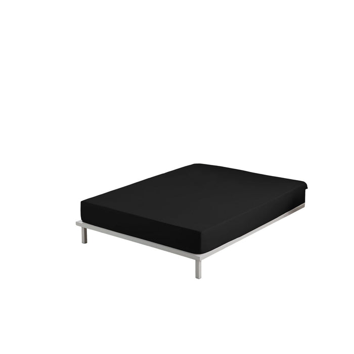 Alexandra House Living Fitted Sheet Black 150 x 190/200 cm