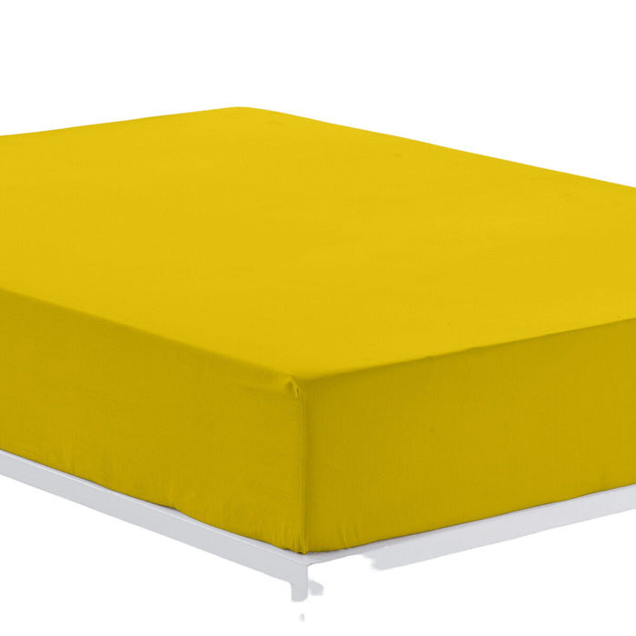 Alexandra House Living Fitted Sheet Mustard 150 x 190/200 cm