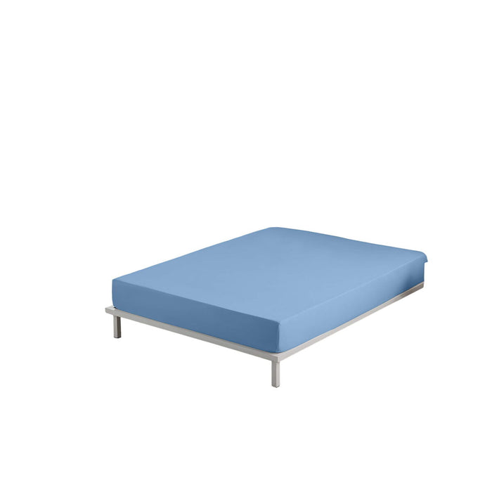 Alexandra House Living Fitted Sheet Light Blue 150 x 190/200 cm