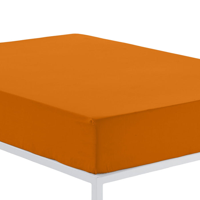 Alexandra House Living Ocher Fitted Sheet 180 x 190/200 cm