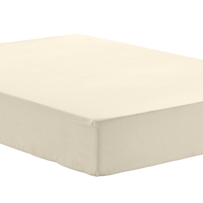 Alexandra House Living Fitted Sheet Cream 190/200 x 200 cm