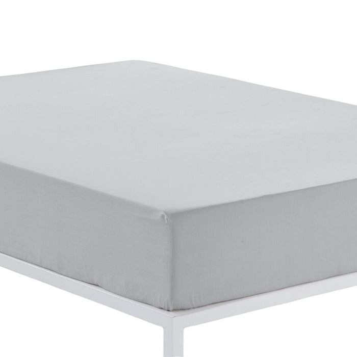 Alexandra House Living Fitted Sheet Pearl Gray 190/200 x 200 cm