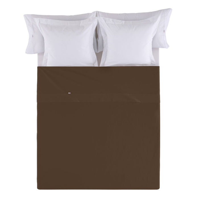 Alexandra House Living Chocolate Brown Top Sheet 170 x 280 cm