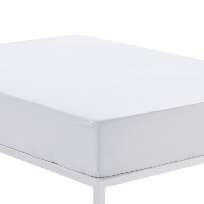 Alexandra House Living Fitted Sheet White 180 x 200 cm