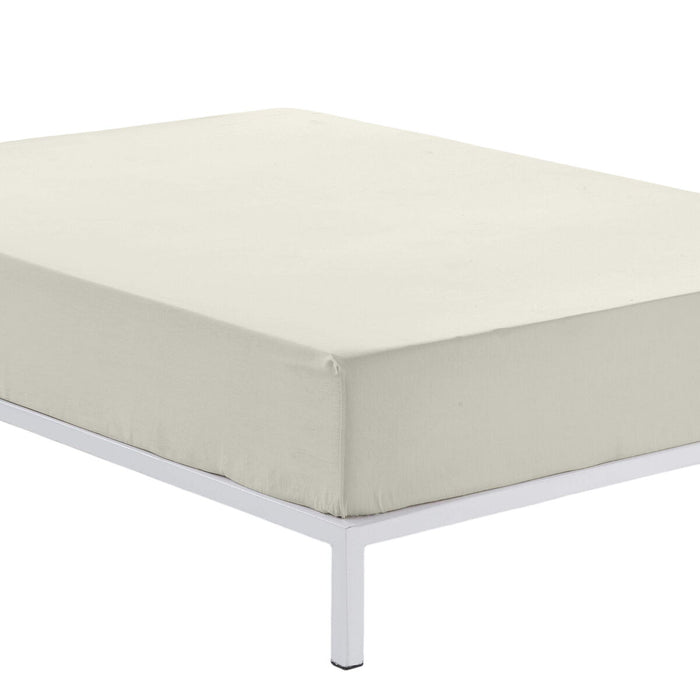 Alexandra House Living Fitted Sheet Cream 150 x 200 cm