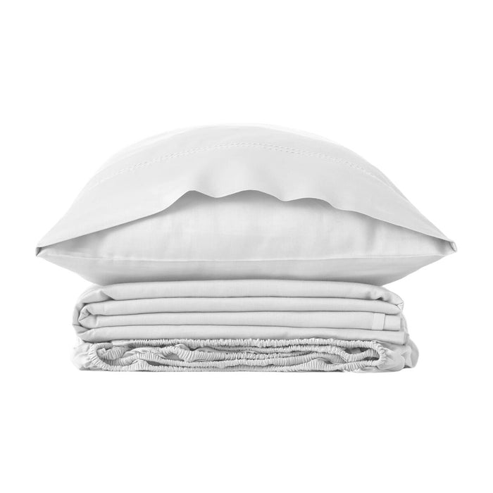 Alexandra House Living Qutun White Duvet Cover Set, 150 cm Bed, 4 Pieces