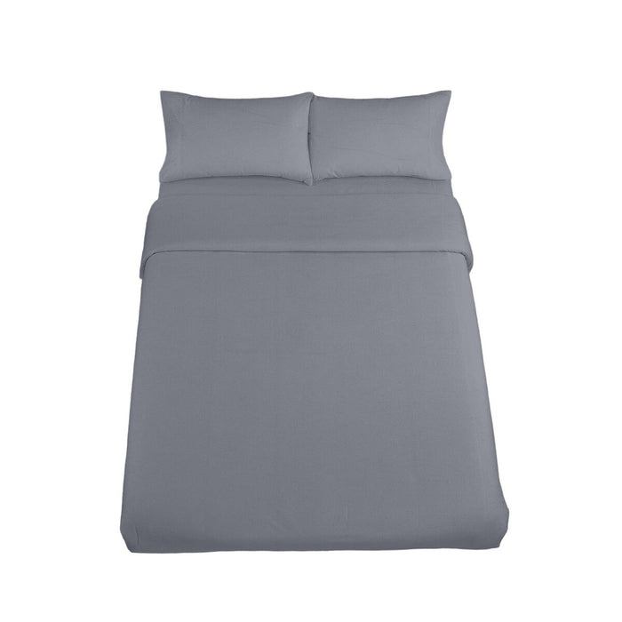 Alexandra House Living Qutun Dark Grey Duvet Cover Set 150 cm Bed 4 Pieces