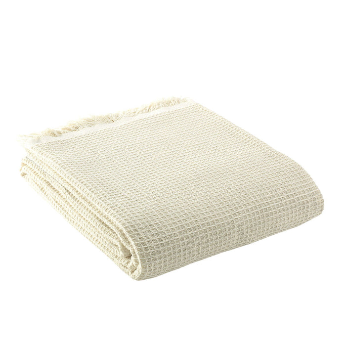 Alexandra House Living Abella Cream Blanket 225 x 260 cm