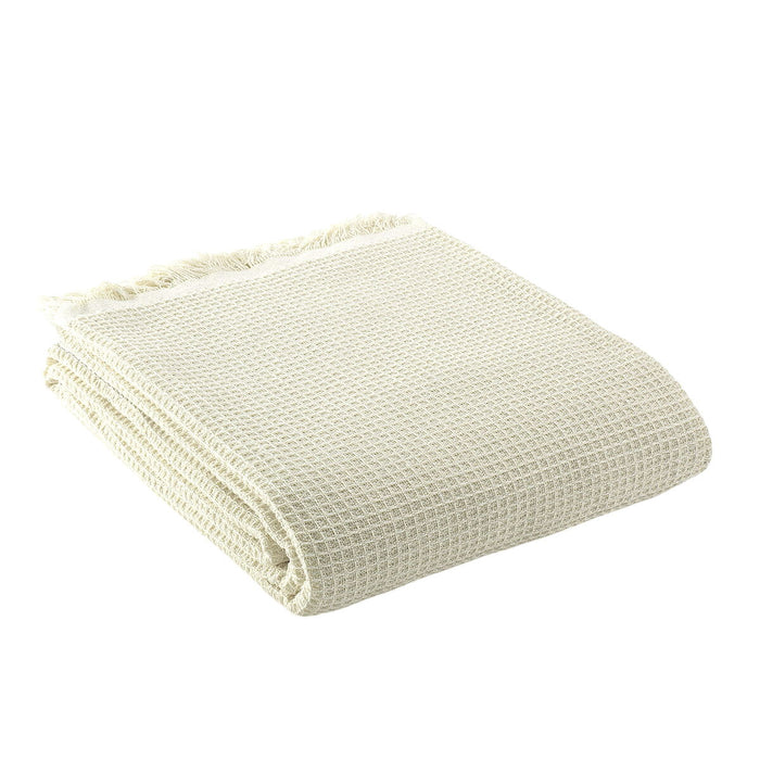 Alexandra House Living Abella Cream Blanket 225 x 260 cm