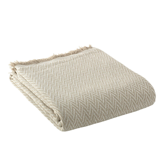 Alexandra House Living India Beige Blanket 225 x 260 cm