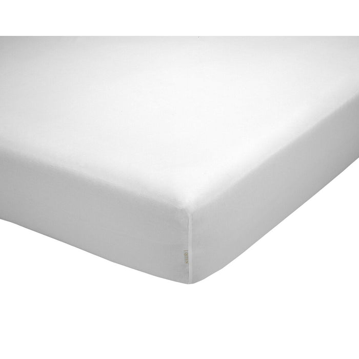 Alexandra House Living Fitted Sheet QUTUN White 90 x 200 cm 90 x 1 x 200 cm