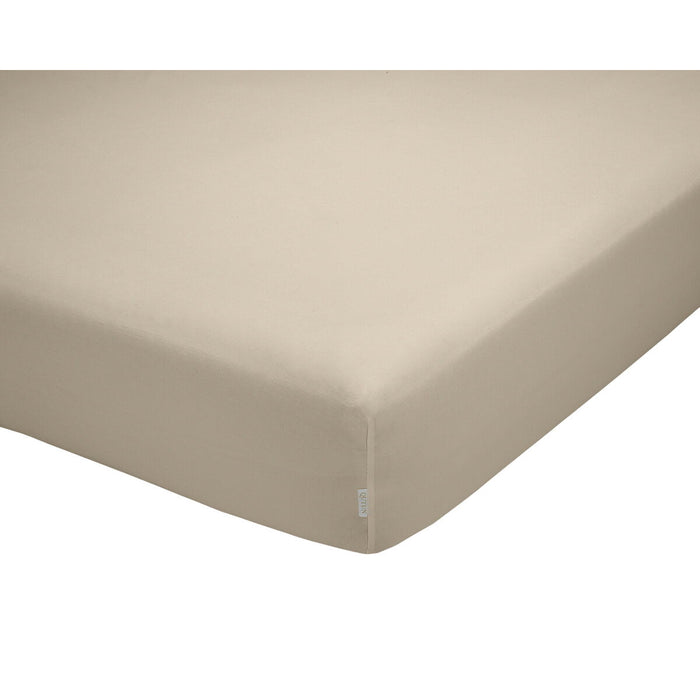 Alexandra House Living Fitted Sheet QUTUN Taupé 140 x 1 x 200 cm