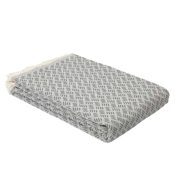 Alexandra House Living Red Gray Blanket 180 x 260 cm