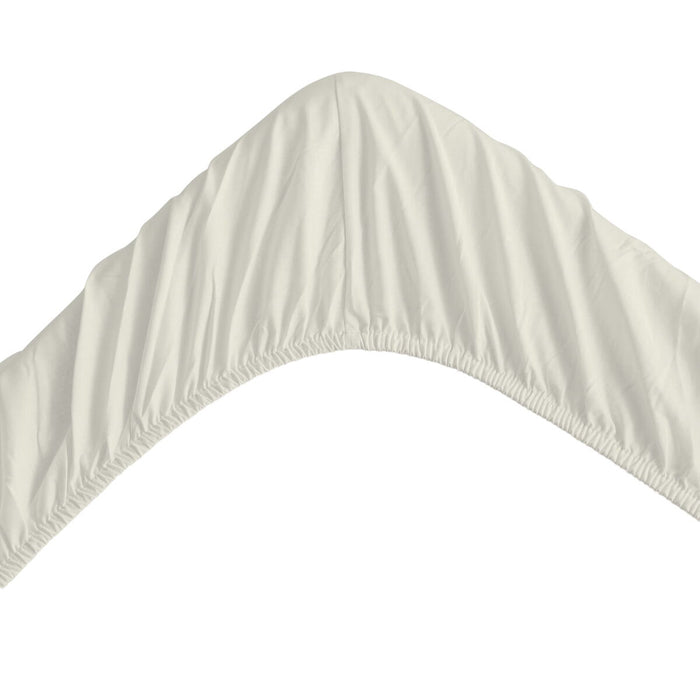 Alexandra House Living Fitted Sheet White 140 x 200 x 30 cm