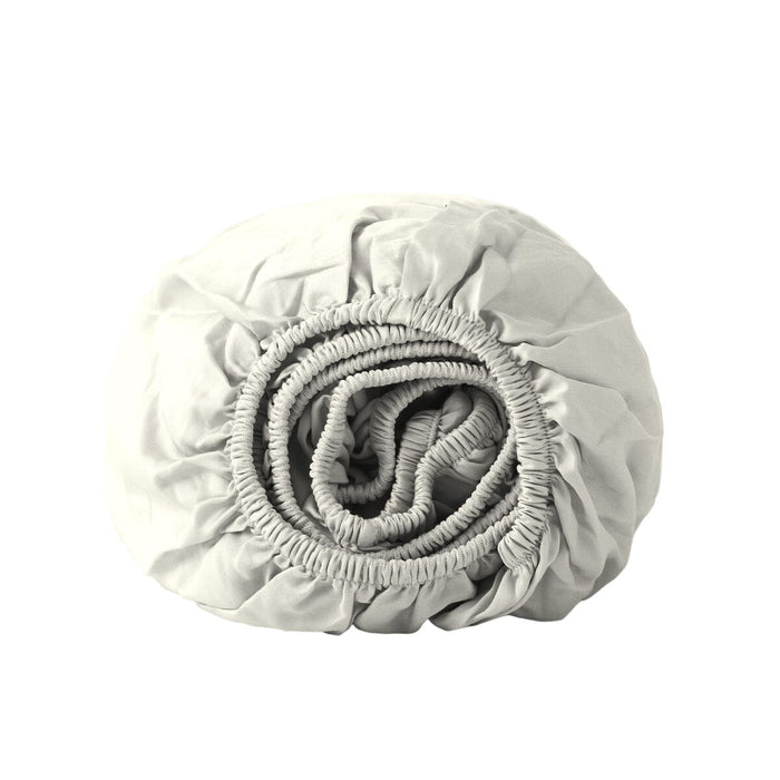 Alexandra House Living Fitted Sheet White 140 x 200 x 30 cm