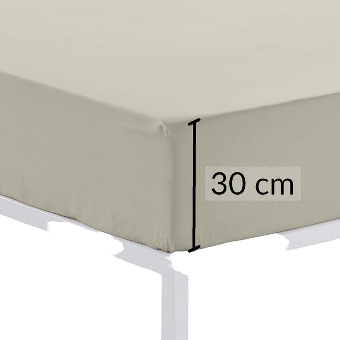 Alexandra House Living Light Brown Fitted Sheet