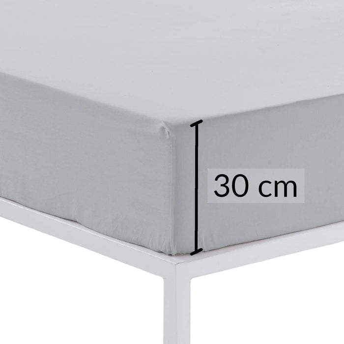 Alexandra House Living Fitted Sheet Gray